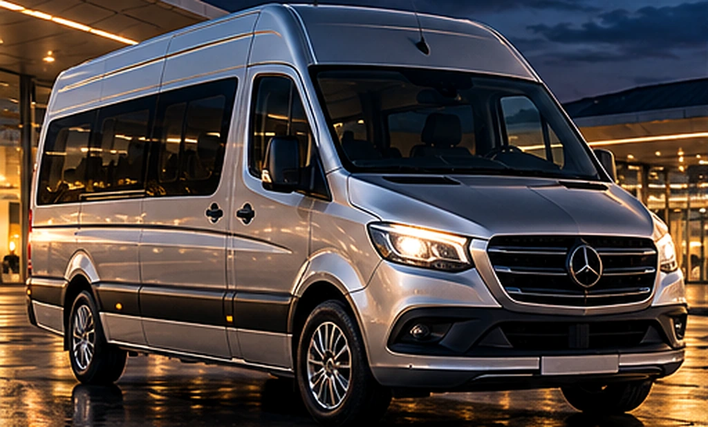 Silver group transport minibus