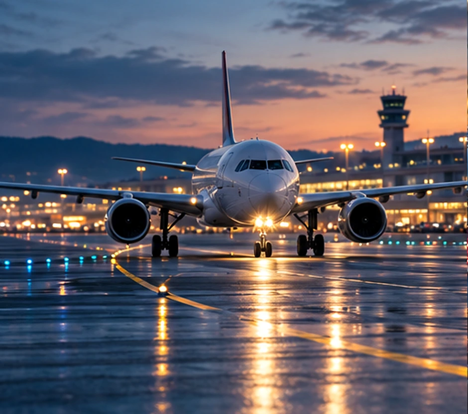 Aircraft ready for an airport transfer