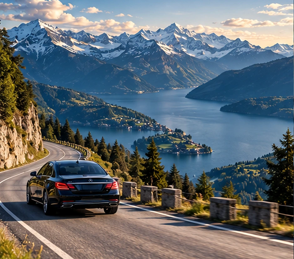 Swiss alpine mountain landscape