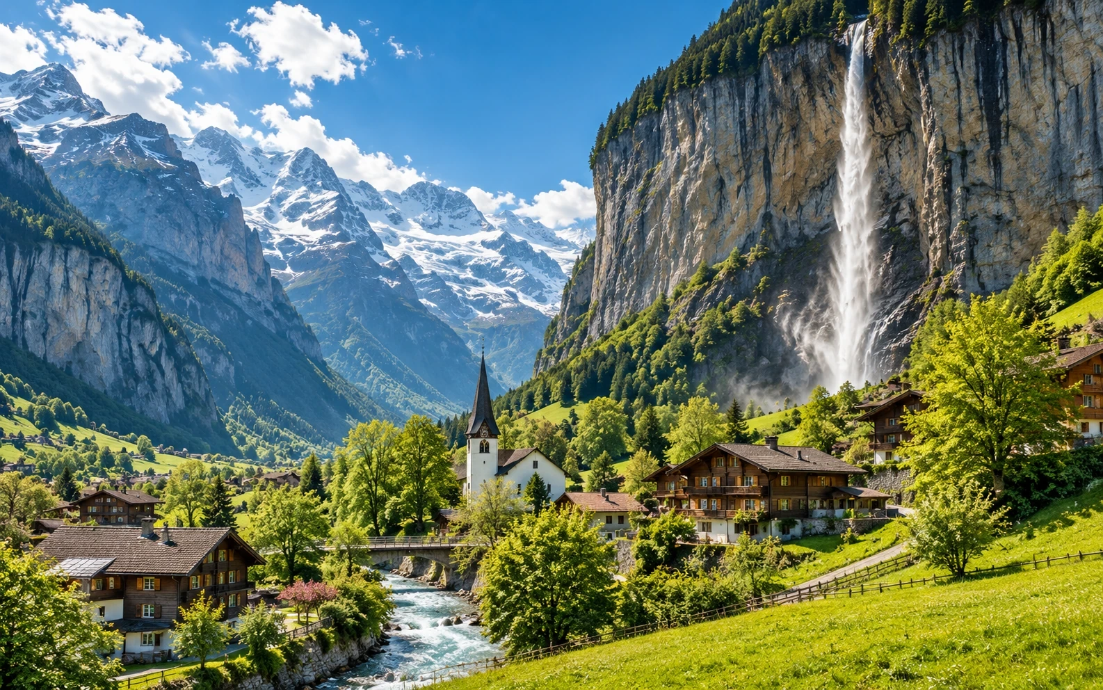 Lauterbrunnen alpine valley