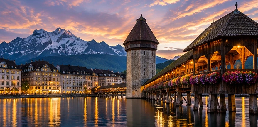 Lake Lucerne in the Alps